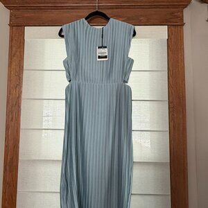 Saturday Club Pleated Sheath Dress with Side Cut Outs